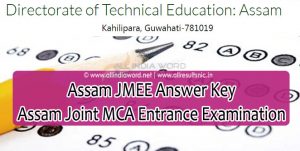 Assam JMEE Answer Key 2023 - Joint MCA Entrance Examination