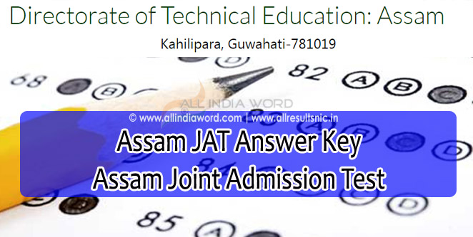 Assam JAT Answer Key 2020 Download - Joint Admission Test