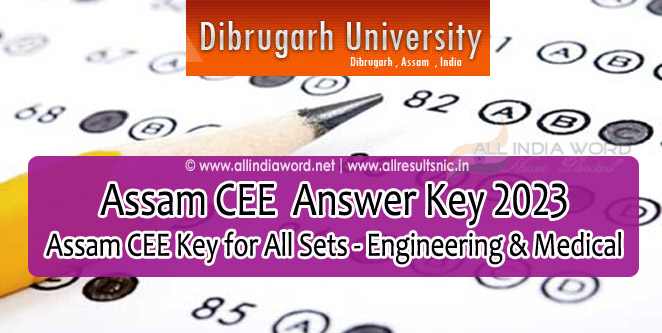 Assam CEE Solutions Key 2023 Download