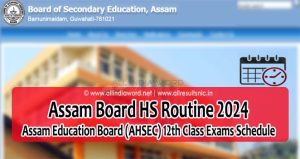 AHSEC HS 12th Programme 2024 Download PDF